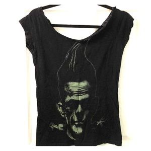 Vintage Frankenstein off the shoulder cut Tee